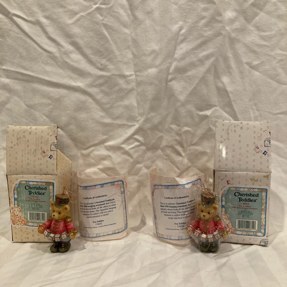 Cherished Teddies Toy Soldier Hanging Ornaments